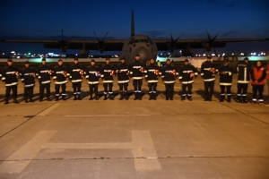 عودة فريق الحماية المدنية المختص في البحث والإنقاذ من تحت الأنقاض من سوريا