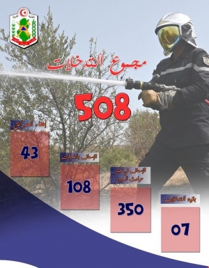 المجموع العام لأهم التدخلات المسجلة من الساعة 06.00 من يوم 15-05-2024 إلى الساعة 06.00 من يوم 16-05-2024