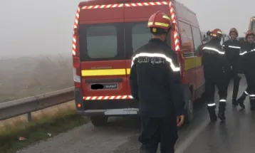 حادث مرور بالطريق الرابطة بين مدنين و معتمدية بئر الأحمر من ولاية تطاوين يوم 2022/01/07