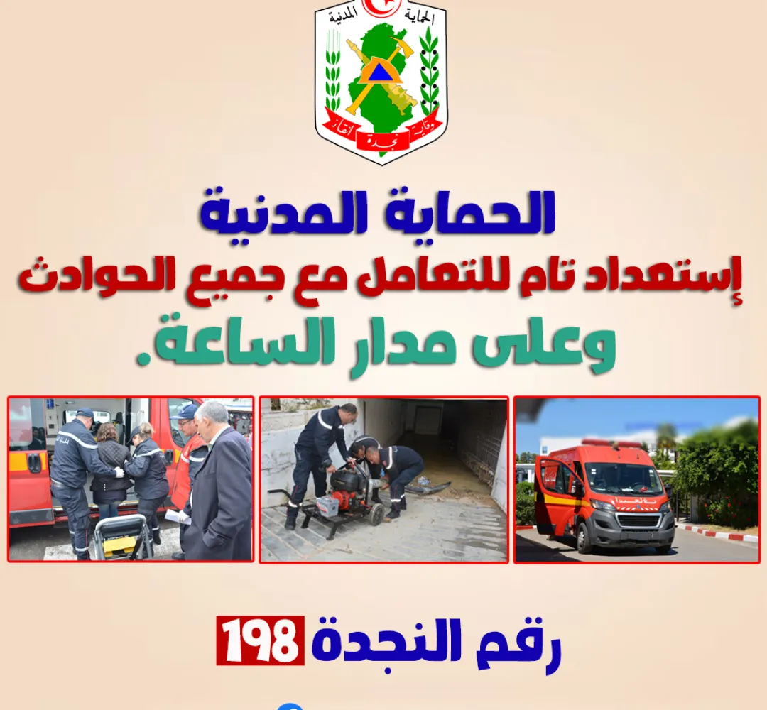 الحماية المدنية على أتم الجاهزية للتعامل مع جميع الحوادث